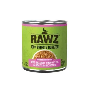 12/10oz Rawz Dog Shred Beef/Salmon/Cocon - Dog/Cat Supplements